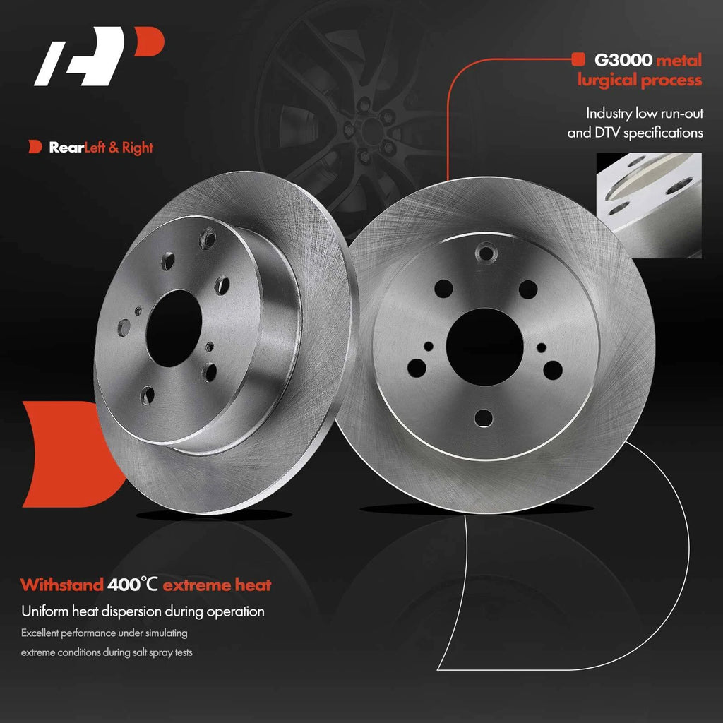 Rear Brake Rotors and Ceramic Pads for Toyota RAV4 (2019–2024)