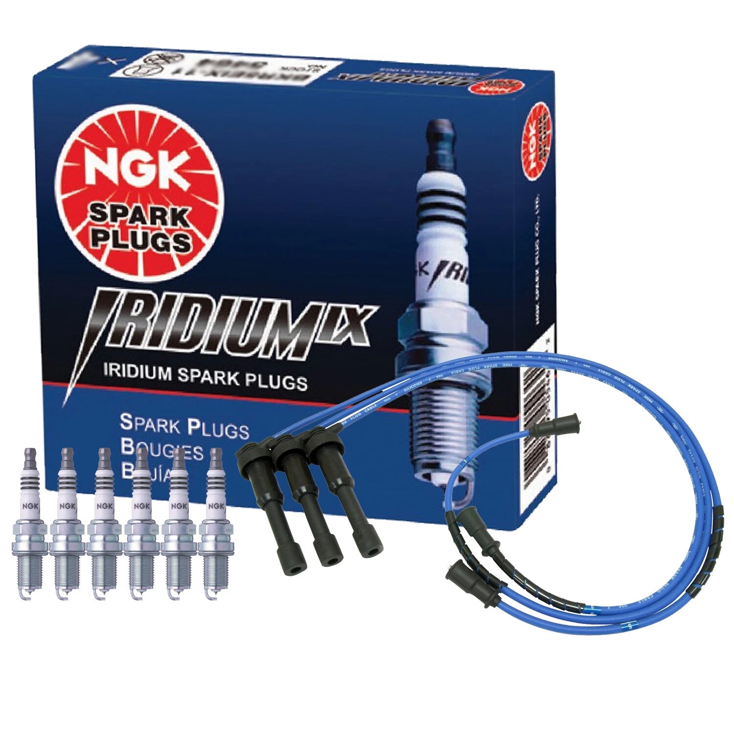 Set of 6 NGK Iridium IX Spark Plugs for Kia Sorento 3.5 V6 (2011–2016)