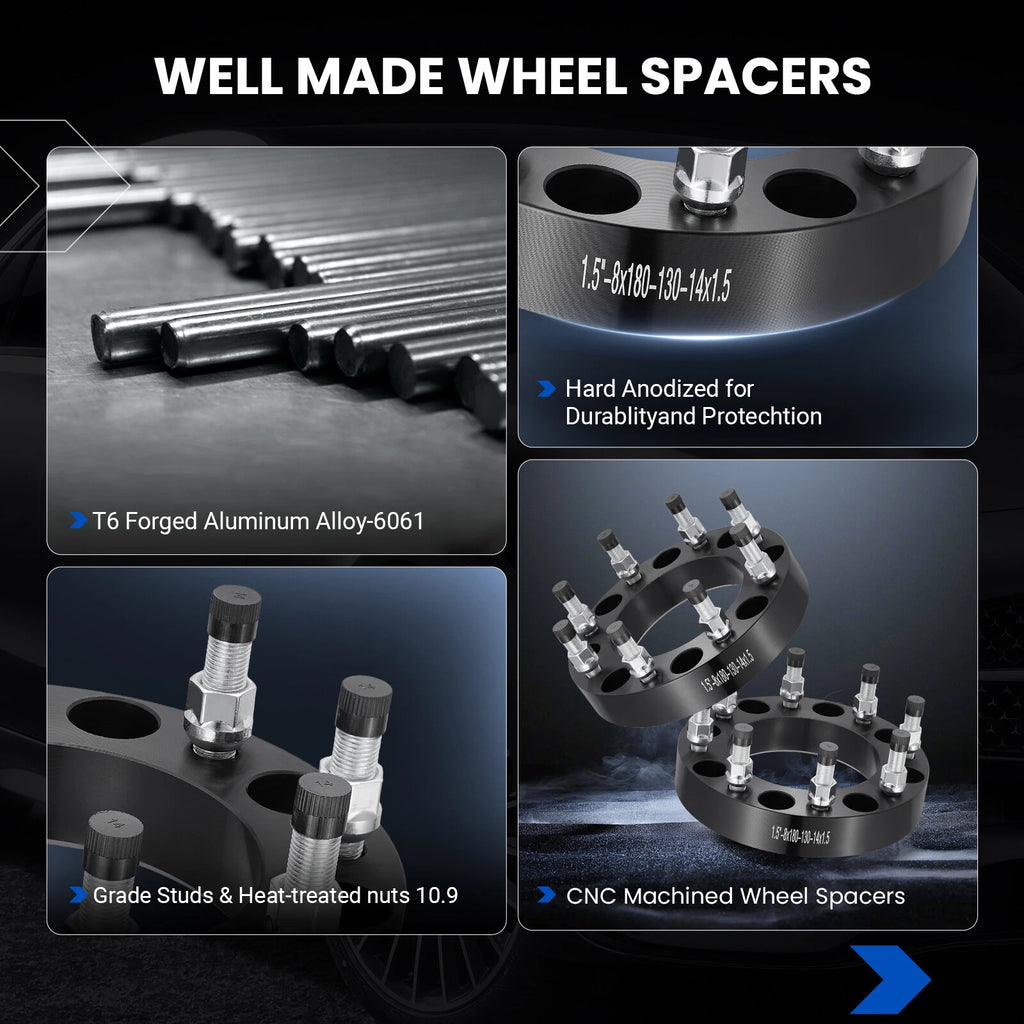 Wheel Spacers 1.5" 8x180 For GMC Sierra & Chevy Silverado 2500/3500 HD (2001–2024)