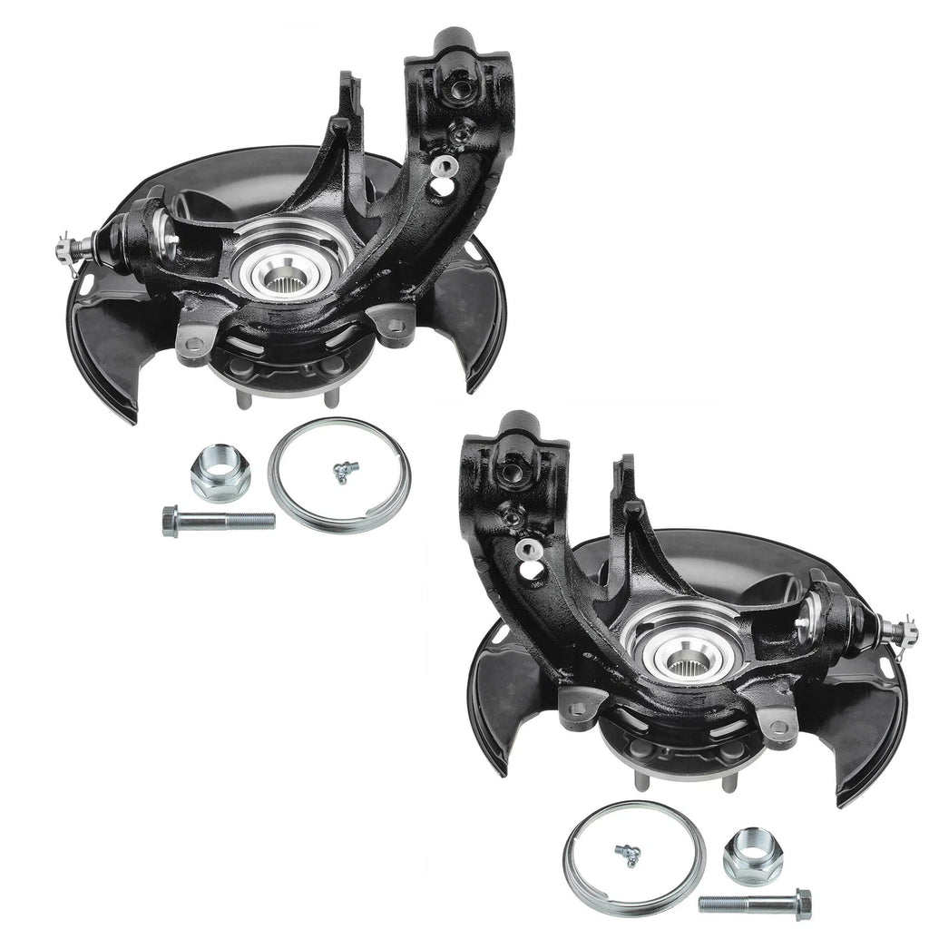 Pair Front Steering Knuckle & Wheel Bearing Hub Assembly for Honda Accord