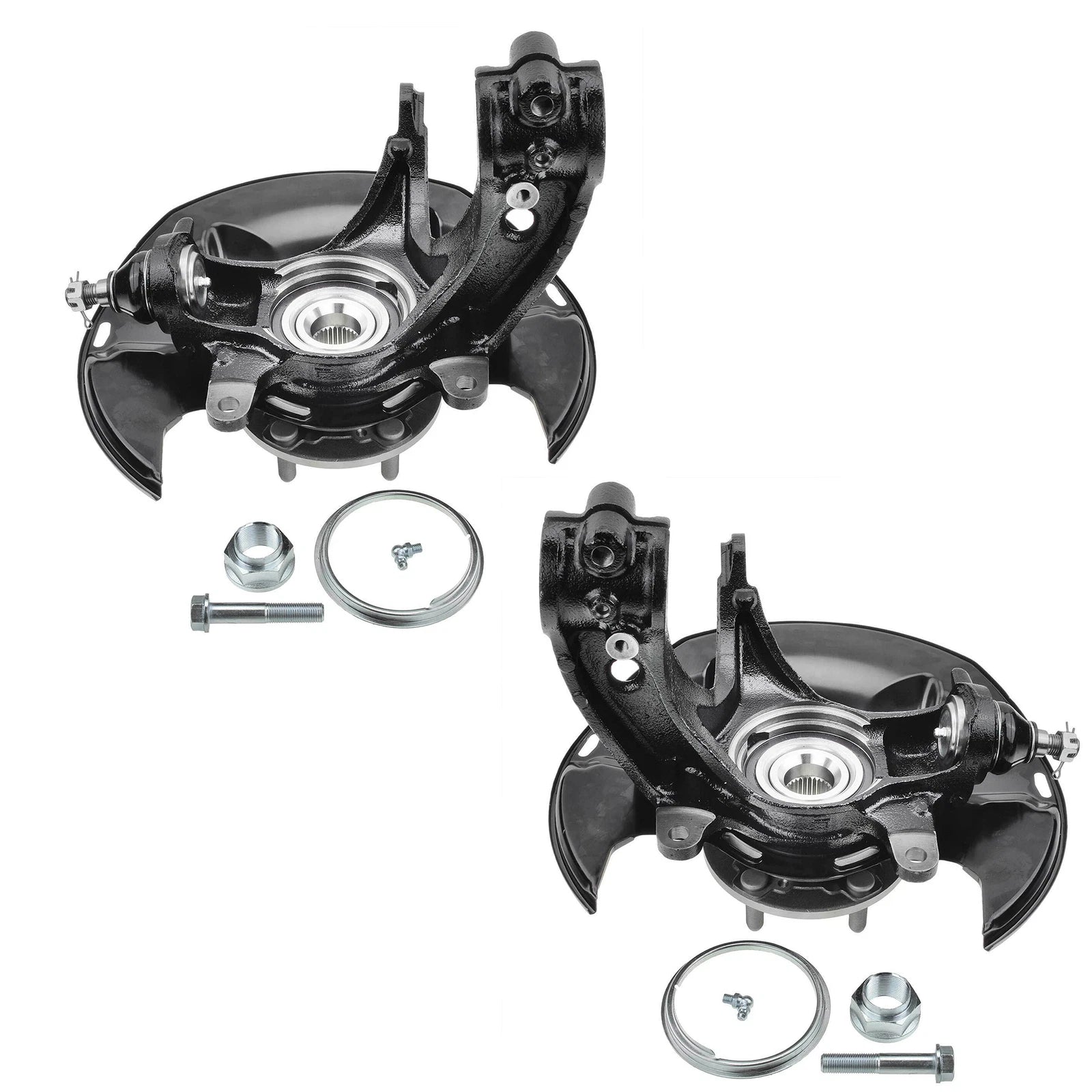Pair Front Steering Knuckle & Wheel Bearing Hub Assembly for Honda Accord