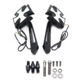 4X LED Turn Signal Integrated Mirror for Harley Electra Sportster