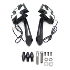 4X LED Turn Signal Integrated Mirror for Harley Electra Sportster