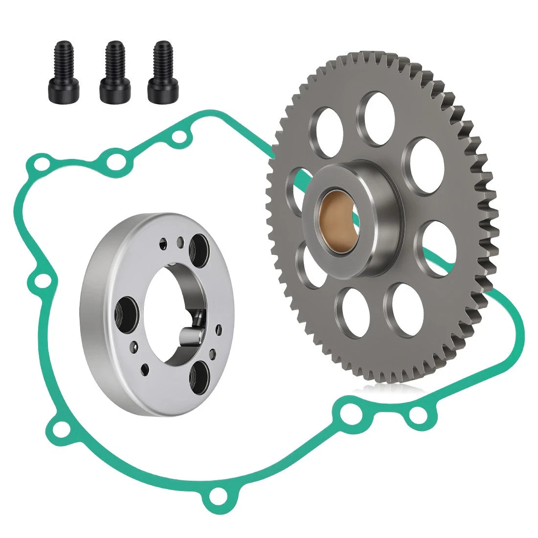 One Way Starter Clutch Bearing Gear Gasket for Kawasaki KLF220 250 (1990–2004)