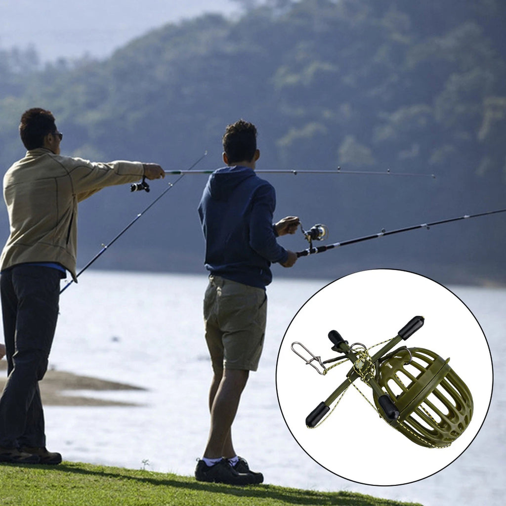 Set of 4 Carp Fishing Feeders with Hooks for Effective Baiting