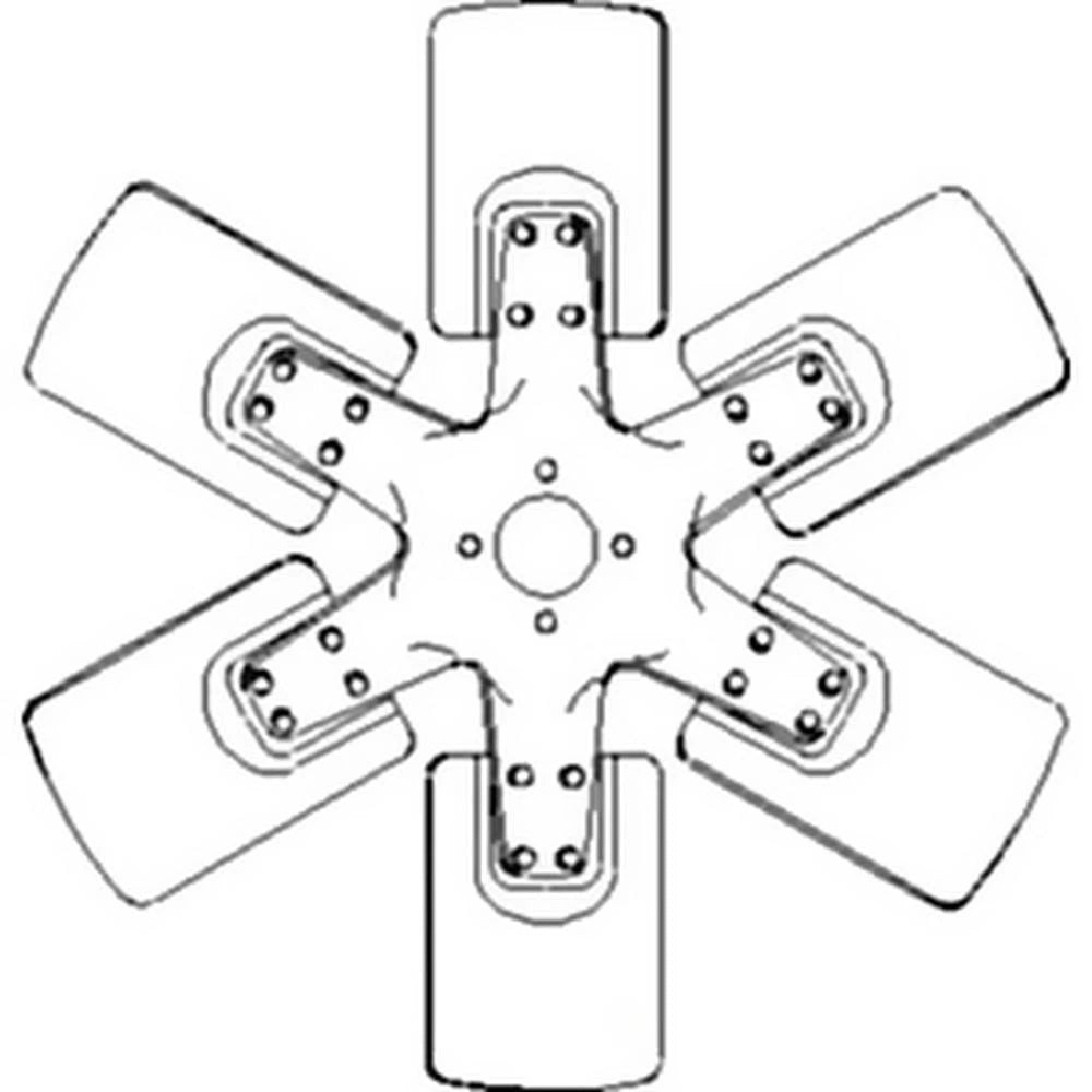 6 Blade Fan for Massey Ferguson 1085, 285 (530177M1)