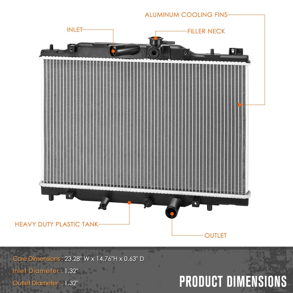 Aluminum Core Radiator DPI-13579 for Mazda CX-3, Toyota Yaris/Scion iA (2016–2021)
