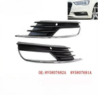 Pair Front Bumper Fog Light Grille Cover for Audi A3 Quattro 8V (2013–2020)