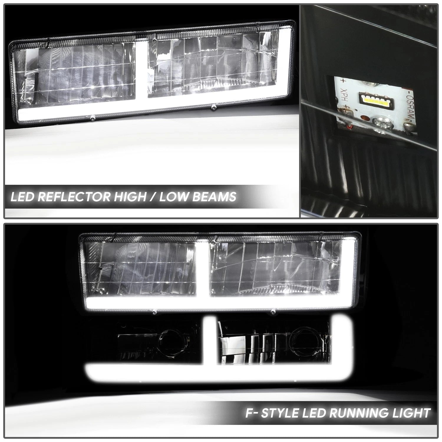 LED Headlight, Bumper Signal & Corner Lamps for Chevy C/K (1994–2000)