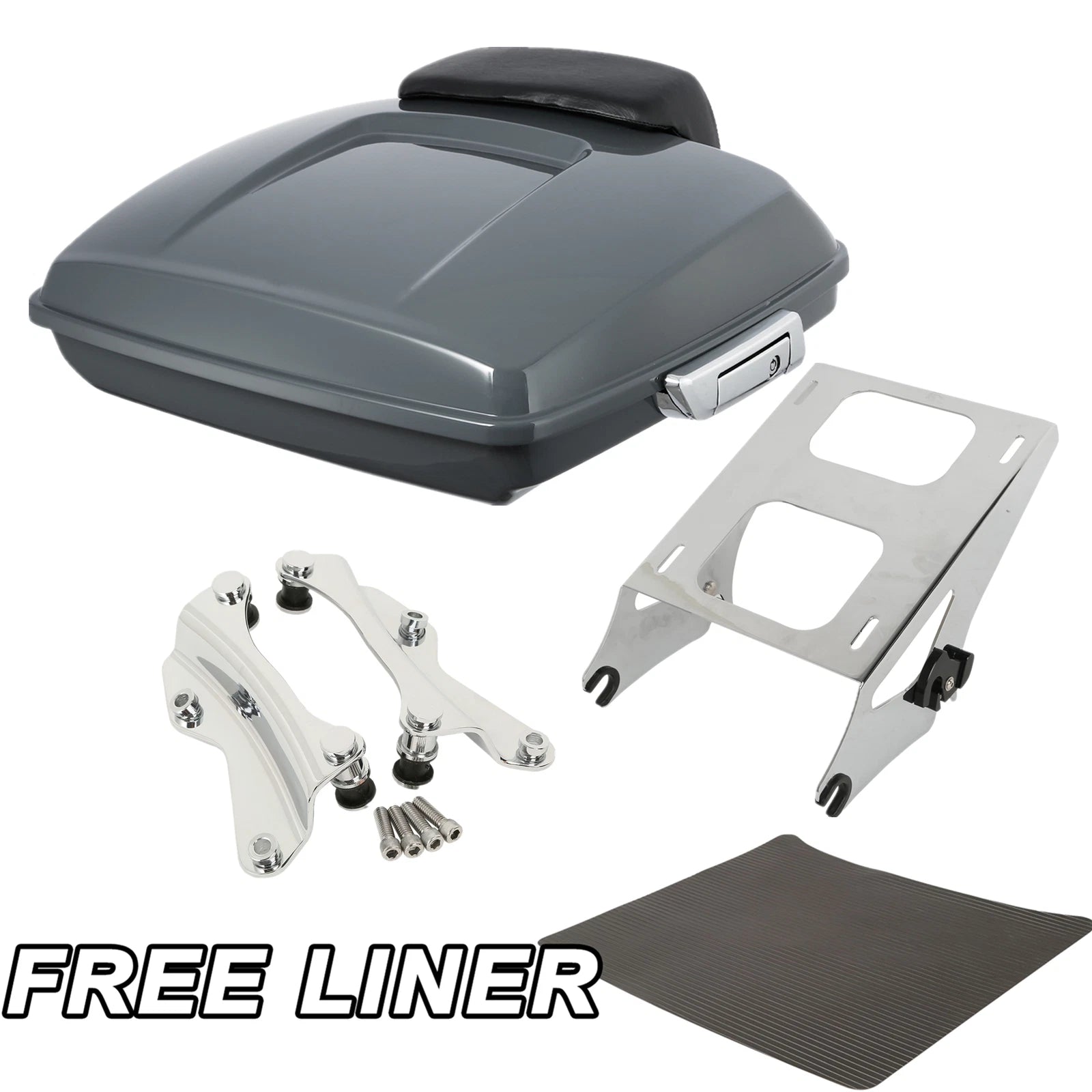 Razor Trunk Mount Docking Kit Pad for Harley Touring (2014–2026) Gunship Gray