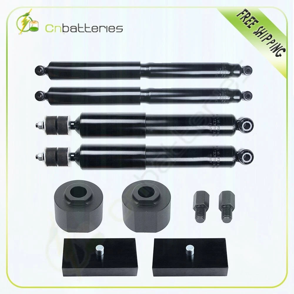 3" Front + 1" Rear Leveling Kit & 4X Struts Shocks for Ford F-250/F-350 (2005–2023)
