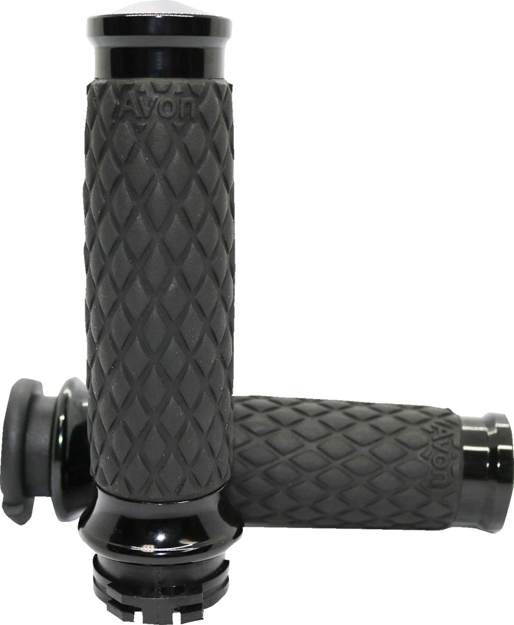 AVON DIA-65-ANO Black Diamond Contour Hand Grips for Harley (Cable Operated)