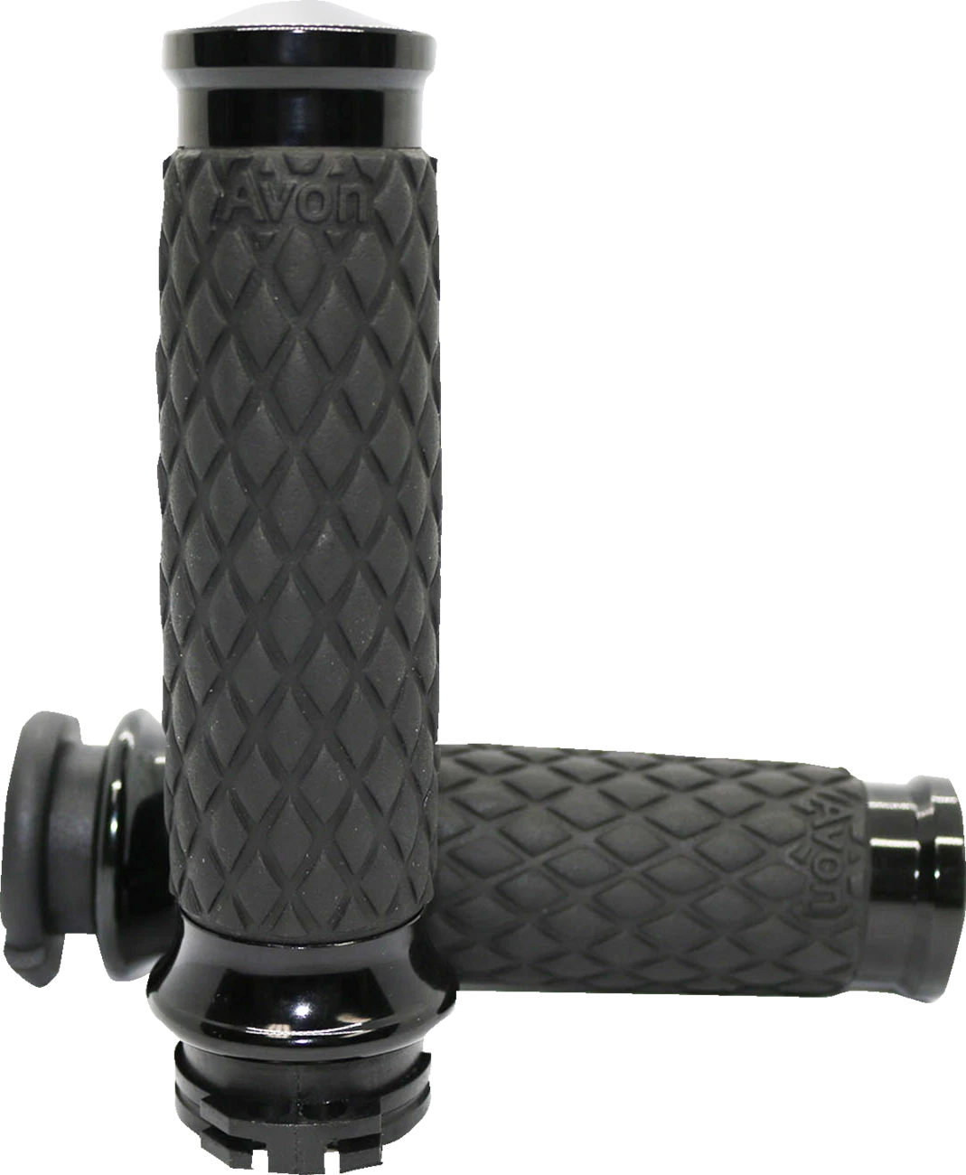 AVON DIA-65-ANO Black Diamond Contour Hand Grips for Harley (Cable Operated)