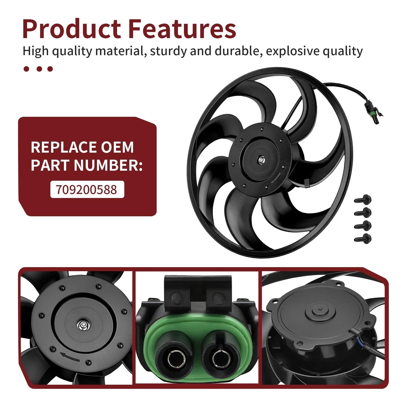 Radiator Cooling Fan for Can Am Maverick X3 Max Turbo R (2017–2024)