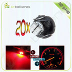20pcs T3 Red Neo Wedge LED Bulbs for Dashboard A/C Climate Control