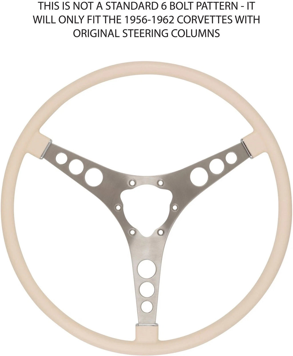 Steering Wheel Replacement for 1956–1957 Chevrolet Corvette Shoreline Beige 15"