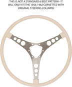 Steering Wheel Replacement for 1956–1957 Chevrolet Corvette Shoreline Beige 15"