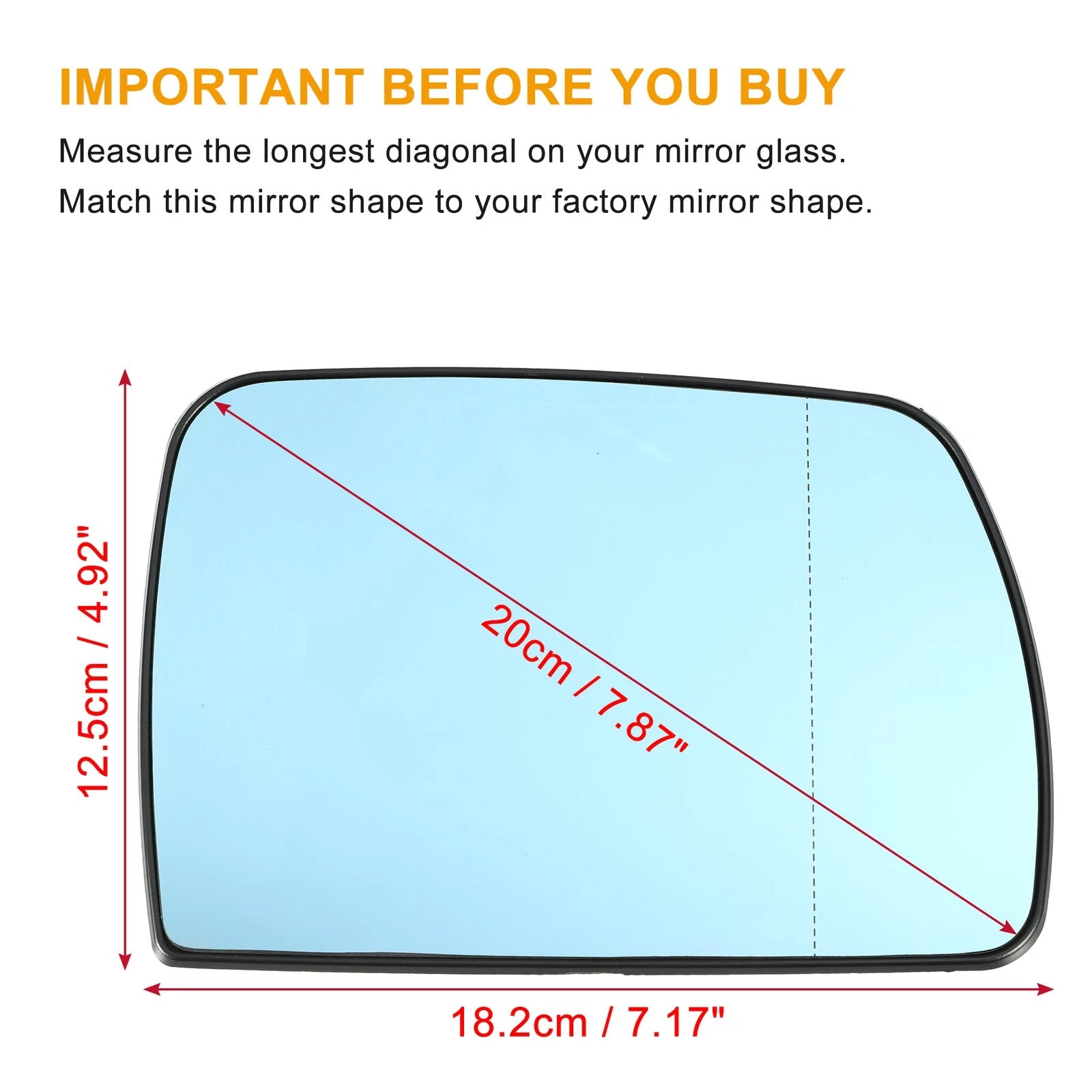 Right Side Mirror Glass for BMW X5 (No. 51167039598)