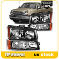 Pair Headlight Assembly for Chevrolet Silverado Avalanche (2003–2007)