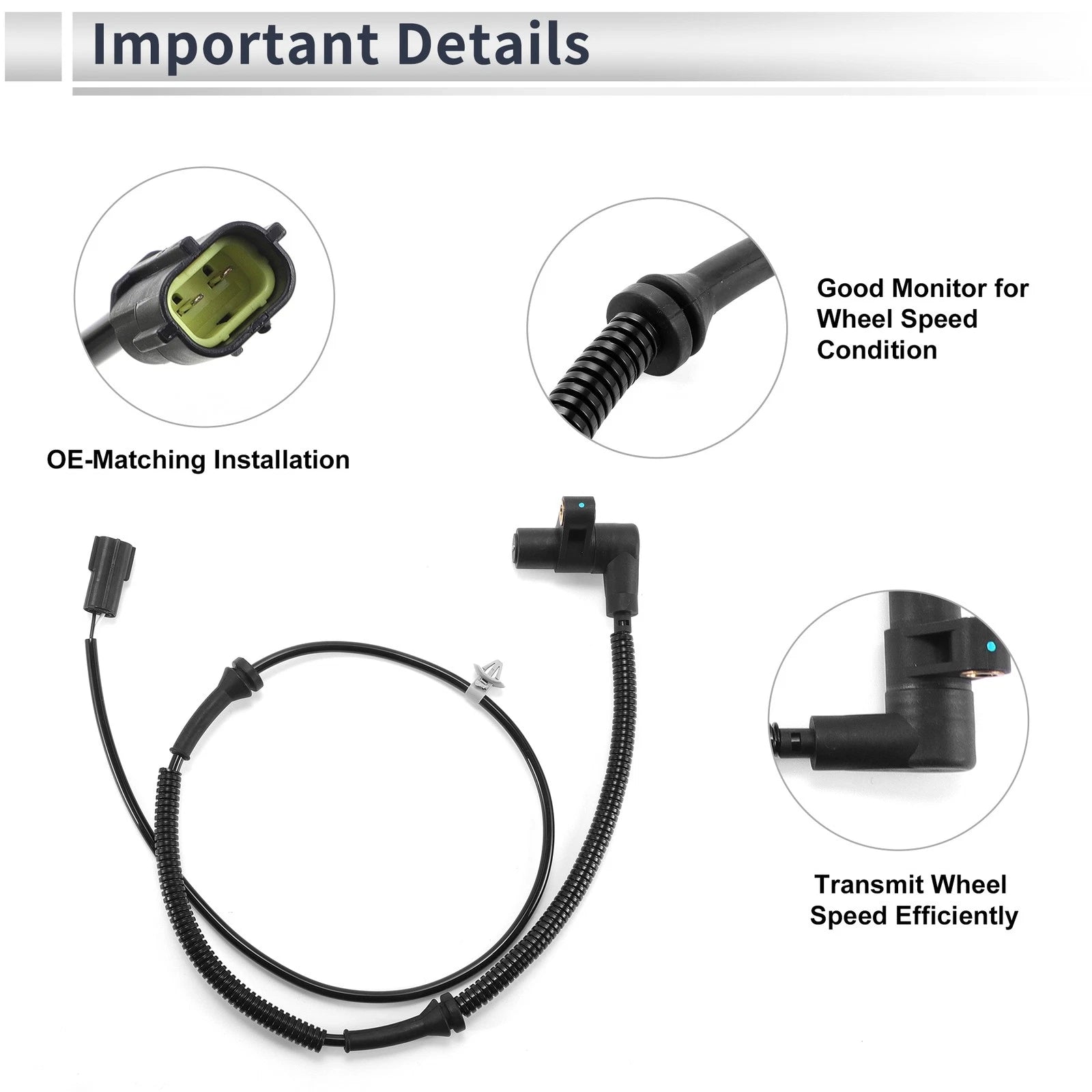ABS Wheel Speed Sensor for KIA RIO (2001–2002) No. 0K31L4370XE/0K31L4370XD
