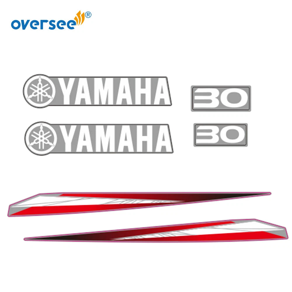 Top Cowling Sticker for Yamaha 30HP 2T Outboard (Anti-UV Graphics Kit)