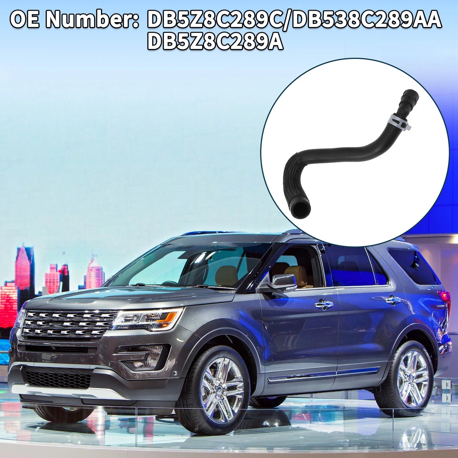 Radiator Hose Coolant Pipe for Ford Explorer (2011–2019) No.DB5Z8C289C Rubber