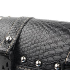 Leather Motorcycle Tool Bag for Universal Fork Handlebar Saddlebag Roll