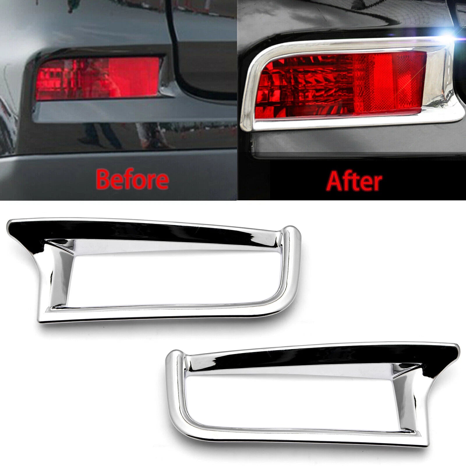Chrome Rear Bumper Reflector Molding Cover Trim for Honda CR-V (2015–2016)