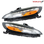 Set of 2 Headlights for Jeep Cherokee (2014–2018) Halogen with LED DRL