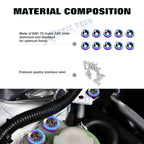 Billet Aluminum Fender Bumper Washer Engine Bay Bolt Kits for Universal (10-Pack)