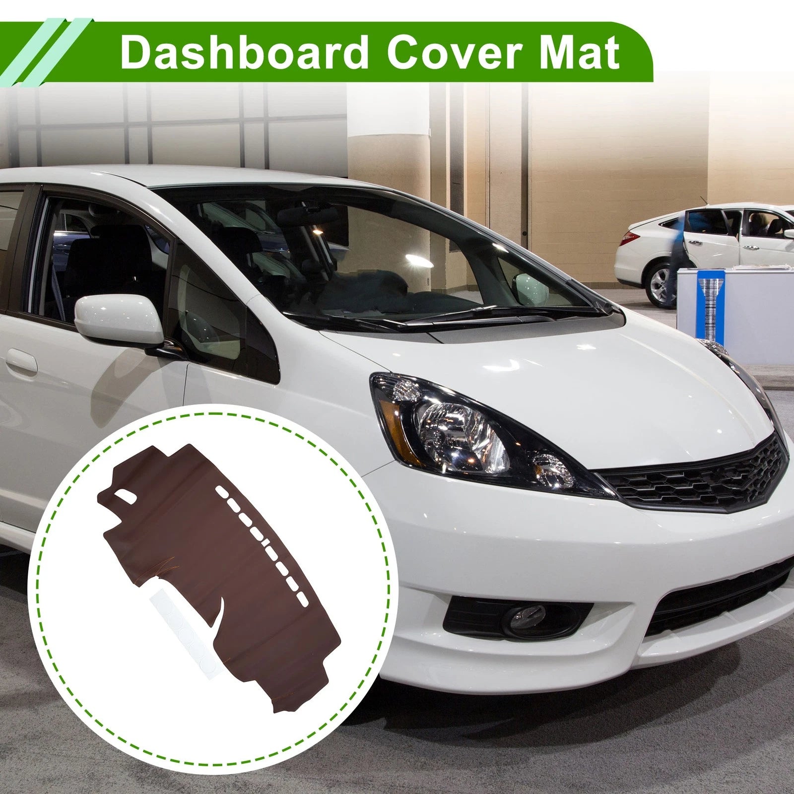 Dashboard Cover Mat for Honda Fit Jazz (2014–2019) Brown