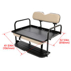 Rear Seat Kit for EZGO Marathon Golf Cart (Pre-1994) Flip-Folding Tan