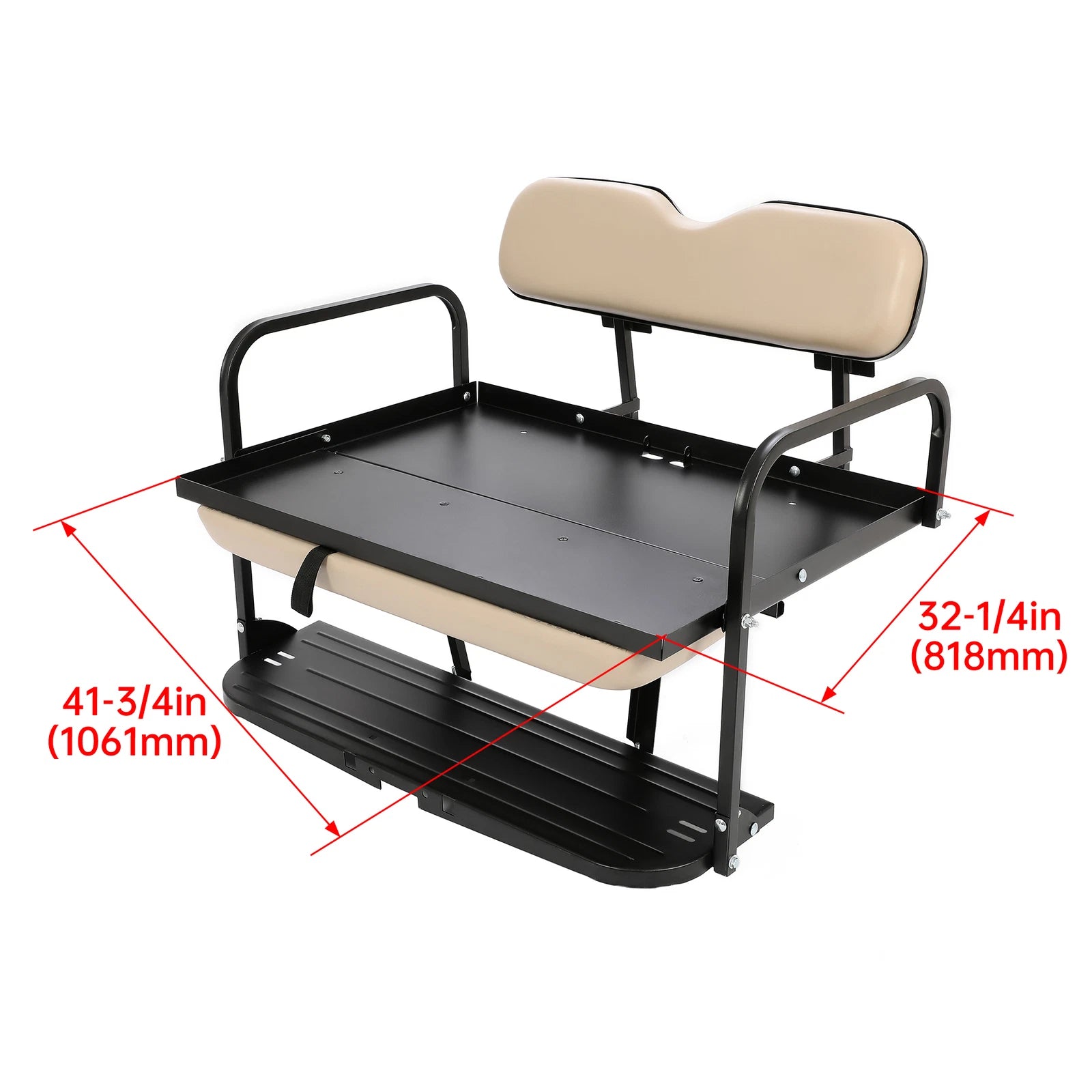 Rear Seat Kit for EZGO Marathon Golf Cart (Pre-1994) Flip-Folding Tan