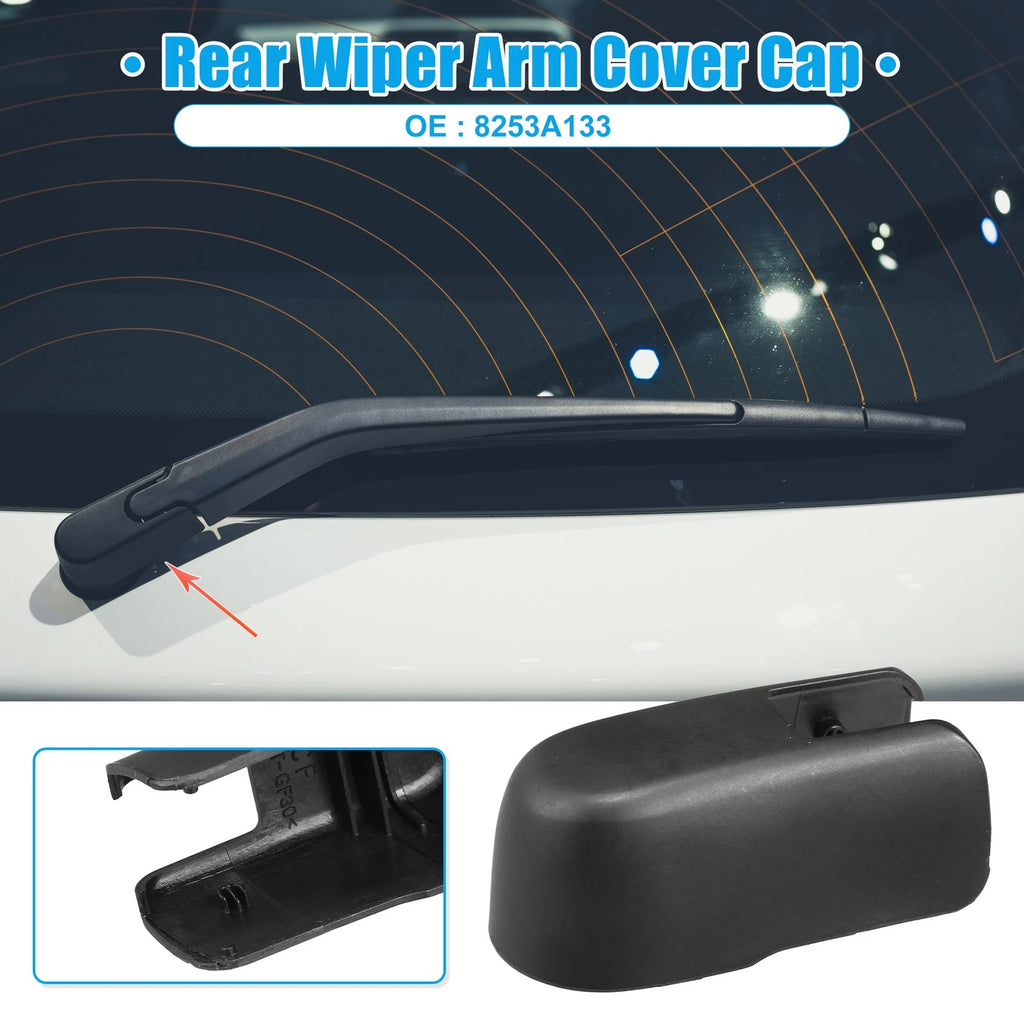 Rear Windshield Wiper Arm Nut Cover Cap for Mitsubishi Outlander (2013–2020) Black