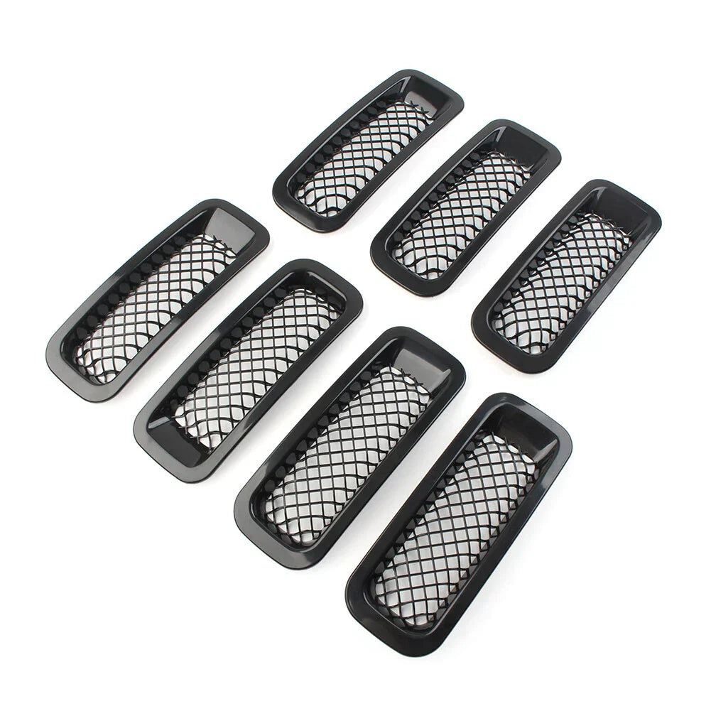 7 Pcs Front Mesh Grille Cover for Jeep Patriot (2011-2017)