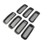 7 Pcs Front Mesh Grille Cover for Jeep Patriot (2011-2017)