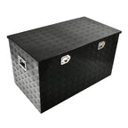 Tool Box for Pickup Truck (44"X24"X24") - Black Aluminum, Lock & Key