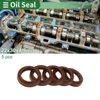 Set of 5 Oil Seal Rotary Shaft Seal FKM Rubber 22x30x4.5mm
