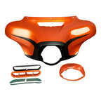 Inner Outer Fairing for Harley Touring FLHT FLHX (2014–2023) Scorched Orange/Black Denim