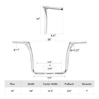 1.25" Rise 15" Ape Hanger Handlebar for Harley Touring FLHF FLHT (1982–2013)