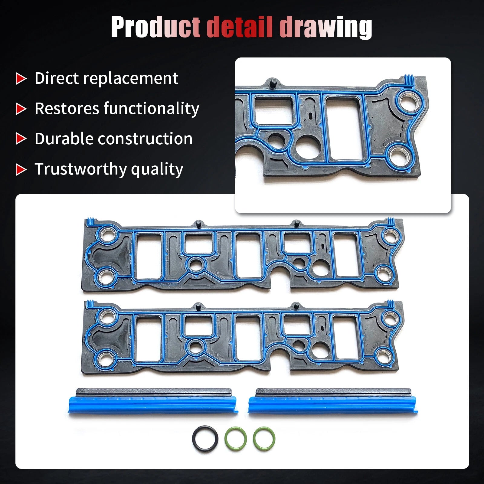 Engine Intake Manifold Gasket for Buick Allure LaCrosse Regal (1997-2005)