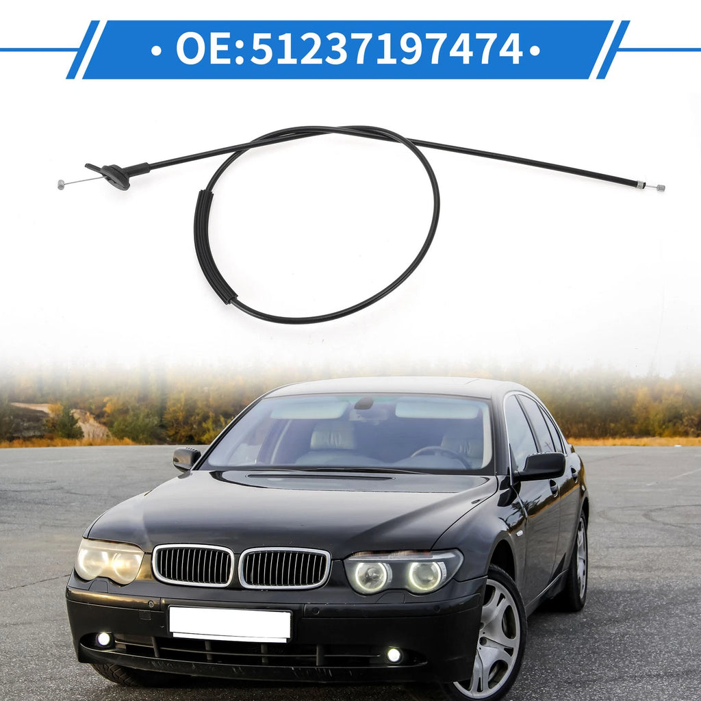 Hood Release Cable No. 51237197474 for BMW 745i (2002–2005)