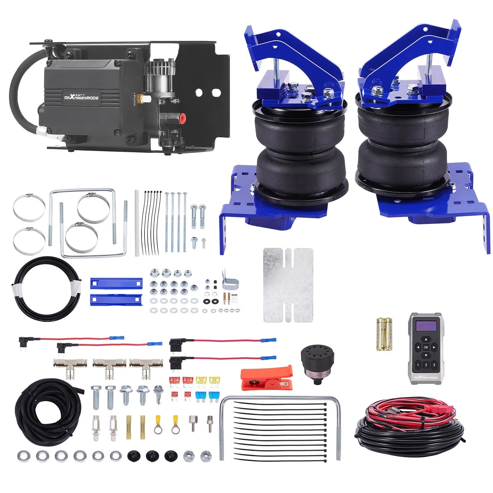 Air Suspension Kit + Wireless Air Compressor for Ford F250 F350 (2005–2023)