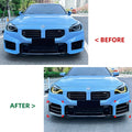 2X Gloss Black Front Bumper Air Duct Vent Trim for BMW M2 G87 (2023–2023)