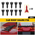 10Pc Shark Fin Diffuser for Universal Car Roof Spoiler (Carbon Fiber)