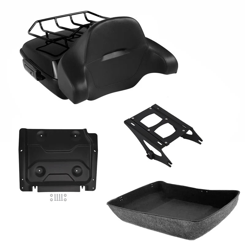Chopped Trunk Backrest Mount Rack for Harley Touring Street Glide (2014–2026)