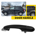 Exterior Door Handle Black for Hyundai Tucson (2005–2006, 2008–2009) Rear Left
