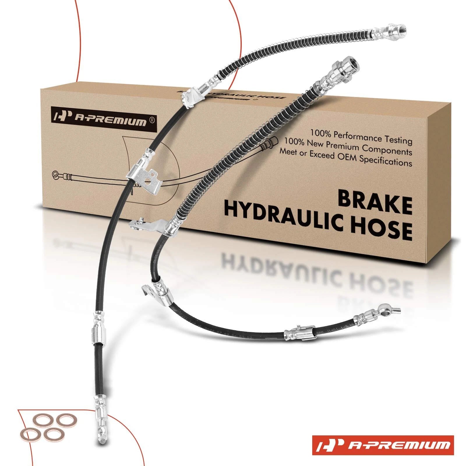 2X Front Brake Hydraulic Hose for Kia Amanti (2007–2009)