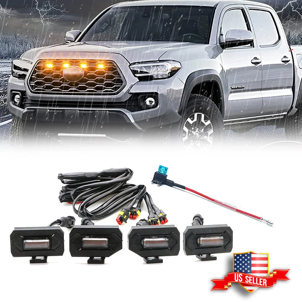 Amber LED Grille Lights for Toyota Tacoma (2020–2022)