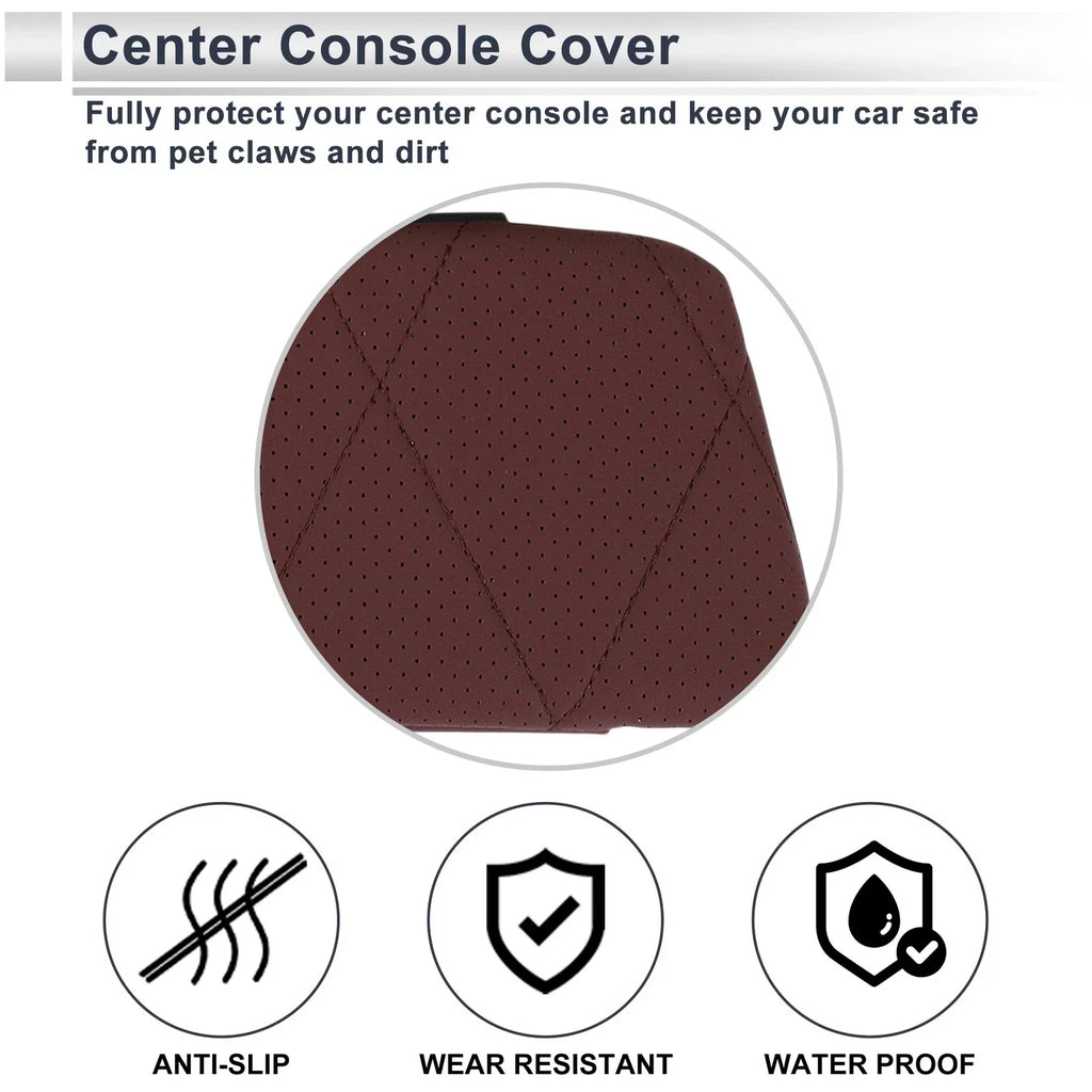 Center Console Cover with Storage Bag for BMW X5 Dark Red (2019-2024)